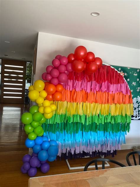 fringe backdrop ideas|fringe backdrop with balloon garland.